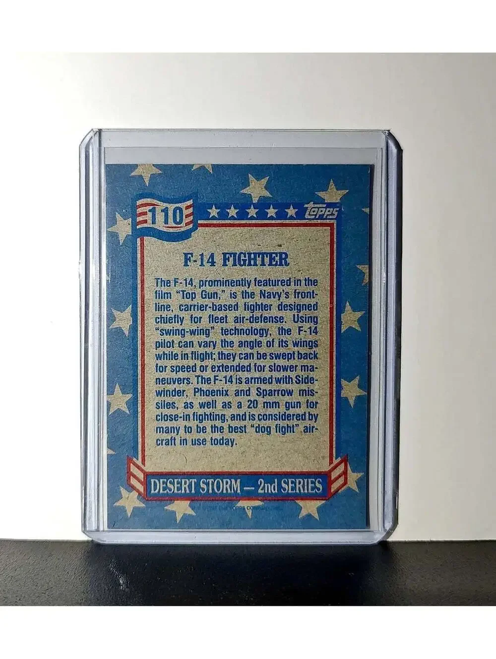 F-14 Fighter 1991 Topps Desert Storm #110 Card